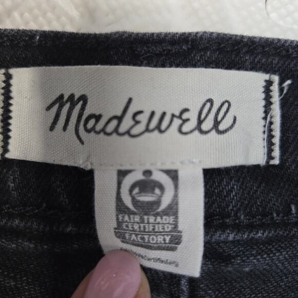 Madewell Jeans Womens 29 Mid Rise Perfect Vintage Black Cropped Normcore Stretch - Picture 8 of 14